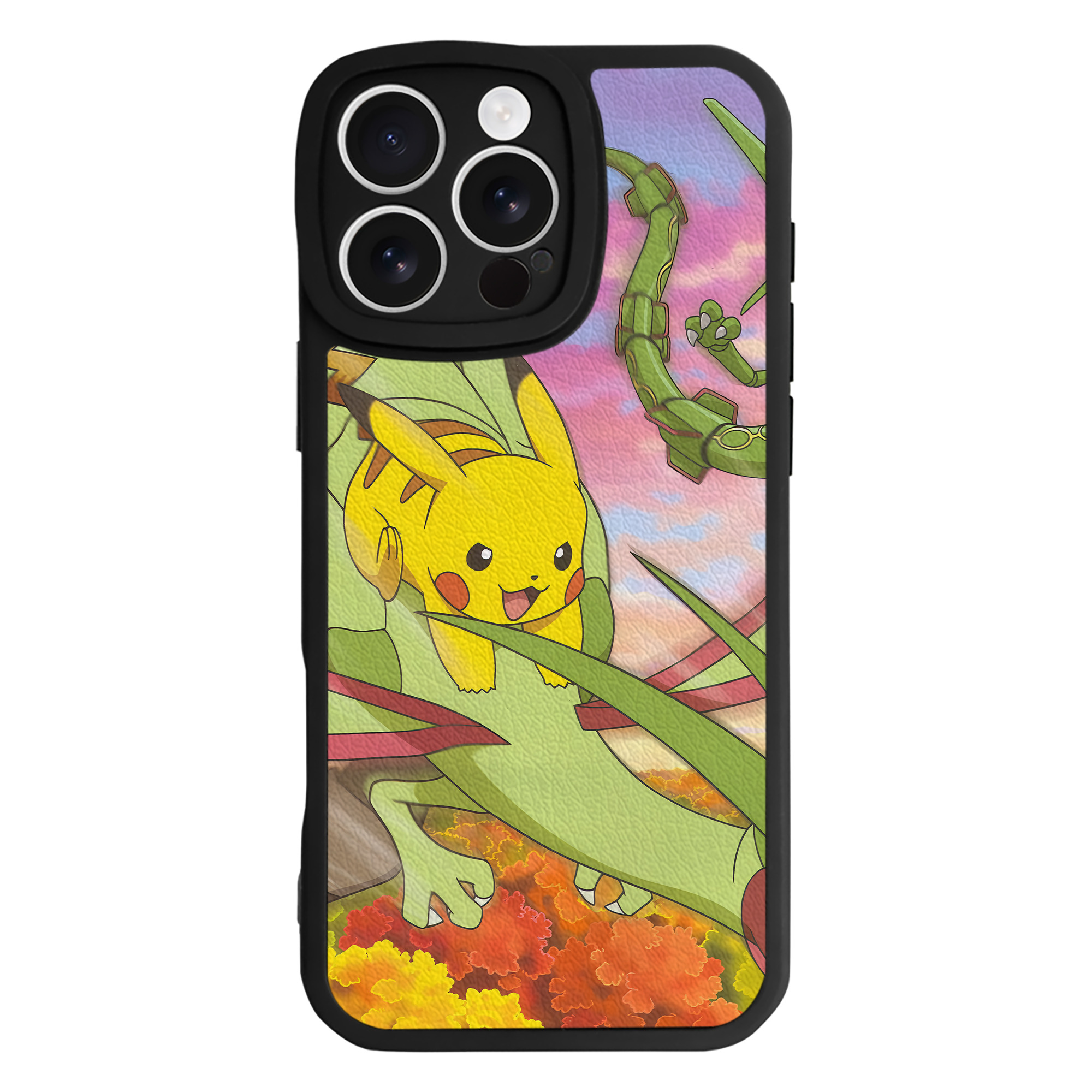 （画像用） ポケットモンスター Pokémon 【iPhone 16シリーズ対応】シリコンスマホケース（レザー調） 材質：シリコン